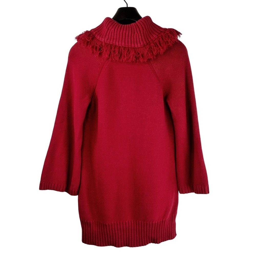 Other KAREN SCOTT Womens Festive Red Cowl Neck Frills Cable Knit S Size S / US 4 / IT 40 - 7 Thumbnail