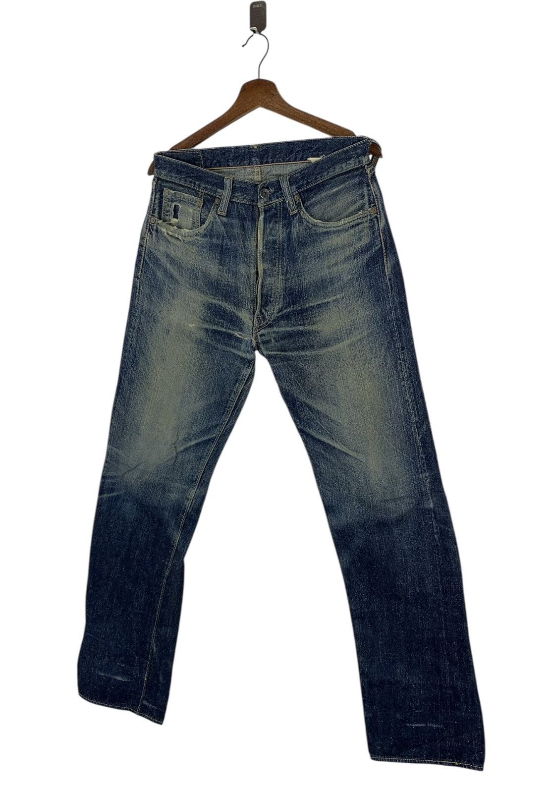 Sugar Cane VINTAGE SUGARCANE DISTRESSED SELVEDGE JEANS MEN Size US 30 / EU 46 - 2 Thumbnail