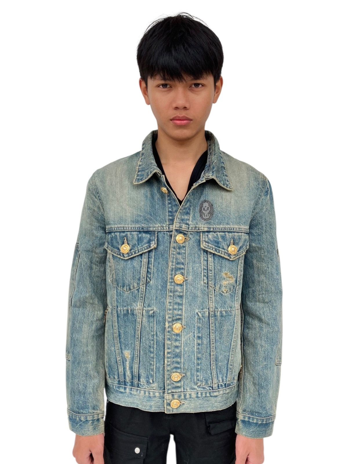 If Six Was Nine 2004 Ossa Mondo - Poseidon Type B1 Mud Wash Denim Size US M / EU 48-50 / 2 - 1 Thumbnail