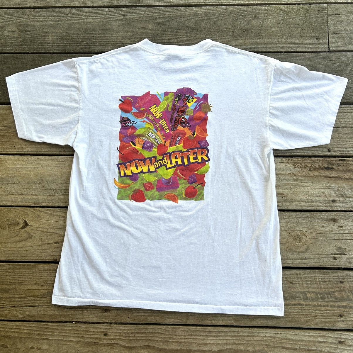 Vintage Vintage 90s Now And Later Candy Promo Graphic T Shirt Size US XL / EU 56 / 4 - 1 Thumbnail