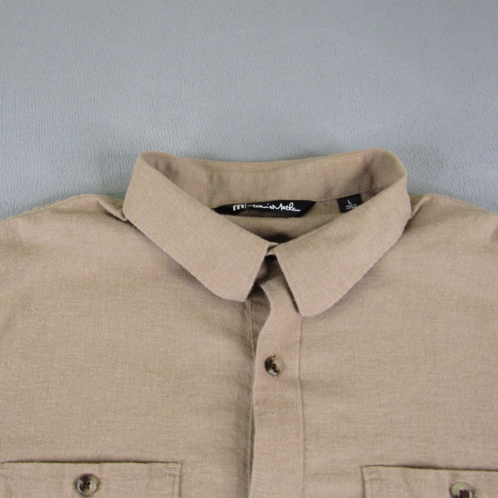 TravisMathew VINTAGE Travis Mathew Shirt Mens Large Brown Flannel Button Casual Performance Flex Size US L / EU 52-54 / 3 - 2 Thumbnail