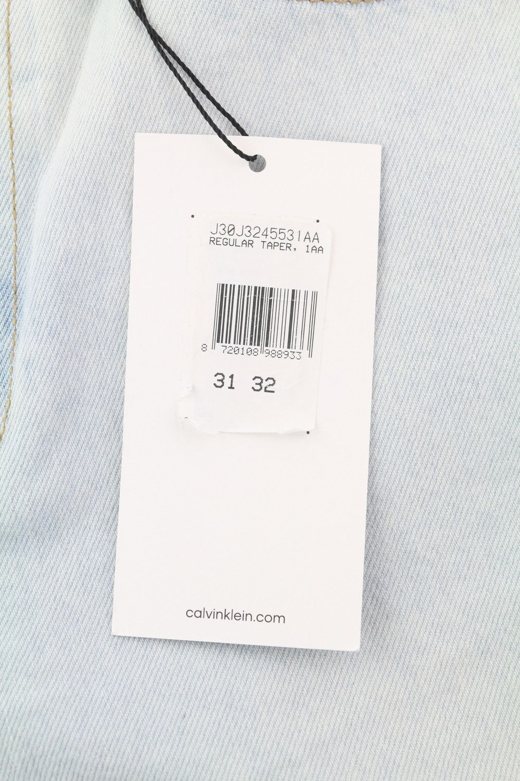 Calvin Klein REGULAR TAPER W31/L32 Light Blue Washed Zip Fly Denim 85327 Size US 31 - 7 Thumbnail