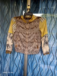 Pierre Louis Mascia Reversible Wool Plaid & Floral Over-shirt