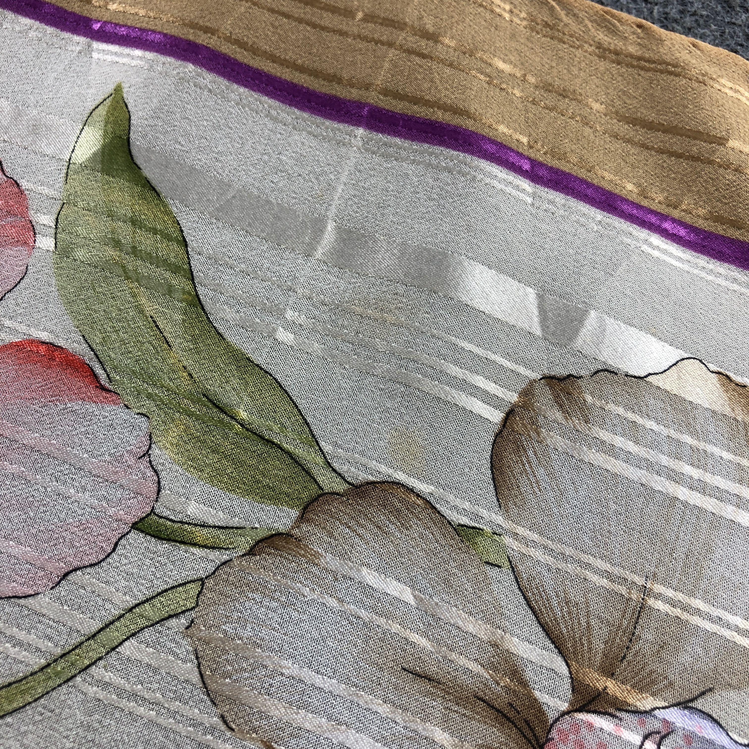Vintage Vintage Valentino Garavani Floral Silk Scarf M1254 Size ONE SIZE - 10 Thumbnail