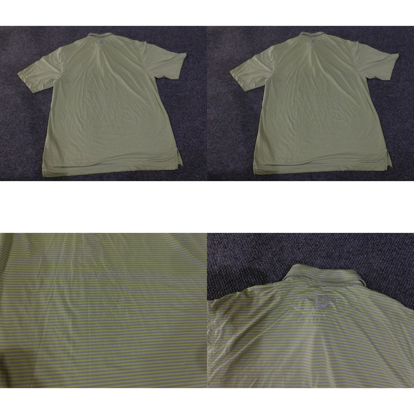 Footjoy FootJoy Polo Shirt Mens Large Green Striped Golf Geneva CC FJ Logo Performance-Activewear Casual Shirt Size US L / EU 52-54 / 3 - 9 Thumbnail