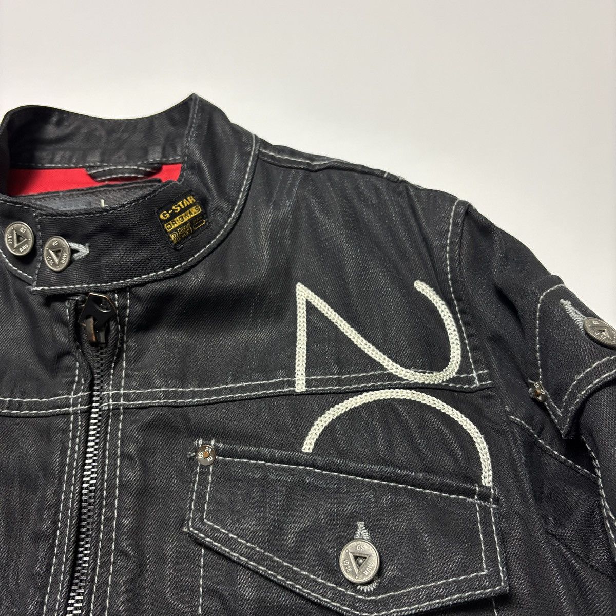 G-Star vintage g-star motorcycle jacket denim bondage y2k japan Size US L / EU 52-54 / 3 - 2 Thumbnail