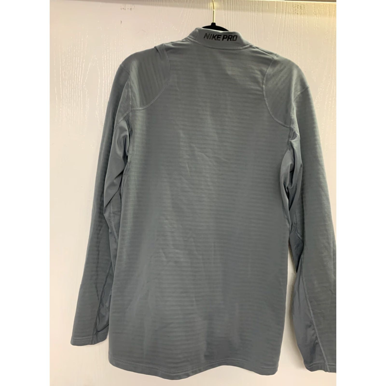 Nike Nike Pro Warm Long Sleeve Top 1/4 Zip Gray L Mens 725033-065 Size US L / EU 52-54 / 3 - 5 Thumbnail