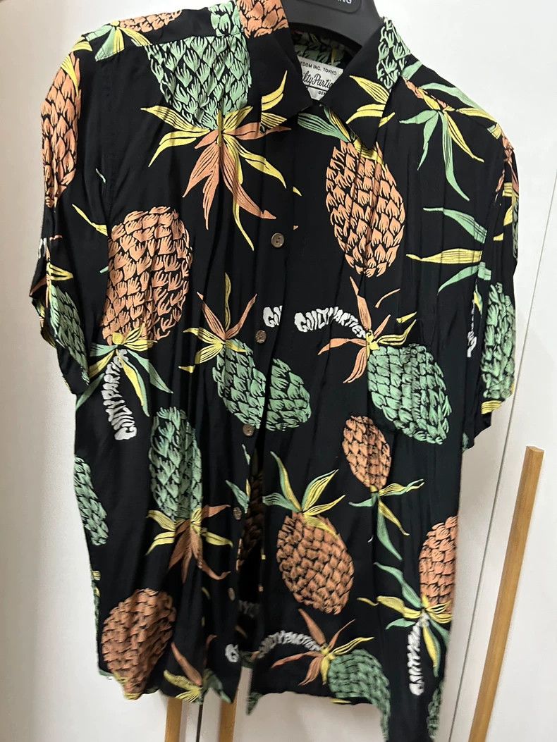 Japanese Brand Black Pineapple Print Vacation Style Shirt - dmc Size US S / EU 44-46 / 1 - 1 Thumbnail