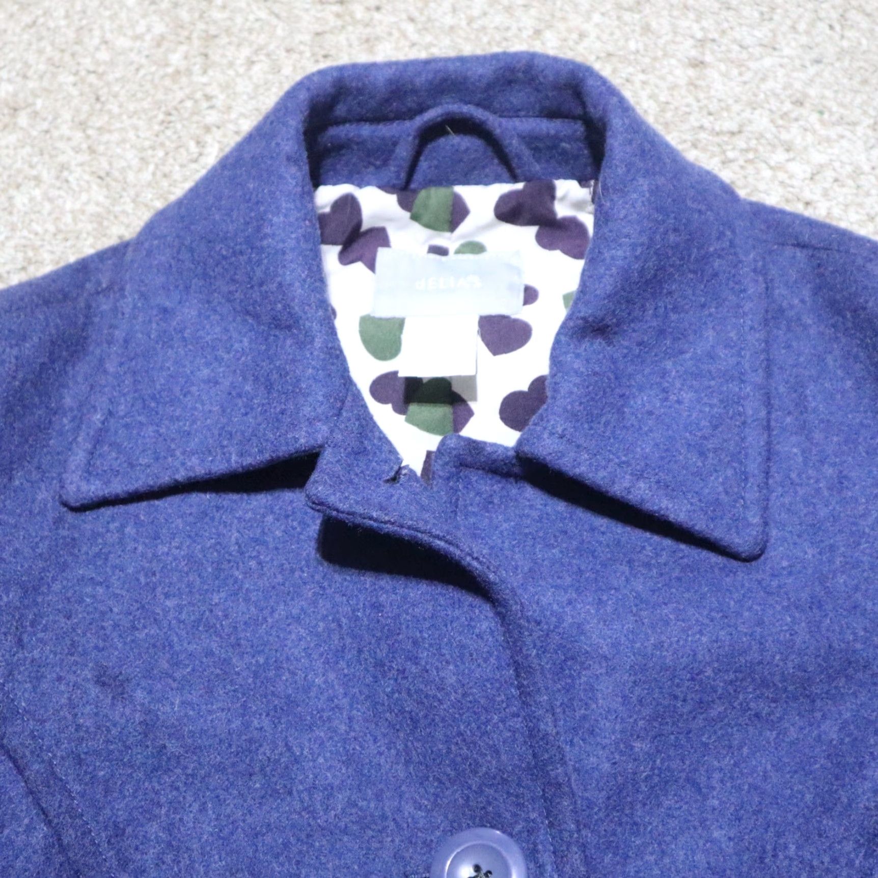 Vintage VINTAGE Delia's Navy Blue Wool Jacket Adult Women M Navy Blue Wool Jacket Lined Coat Size M / US 6-8 / IT 42-44 - 2 Thumbnail