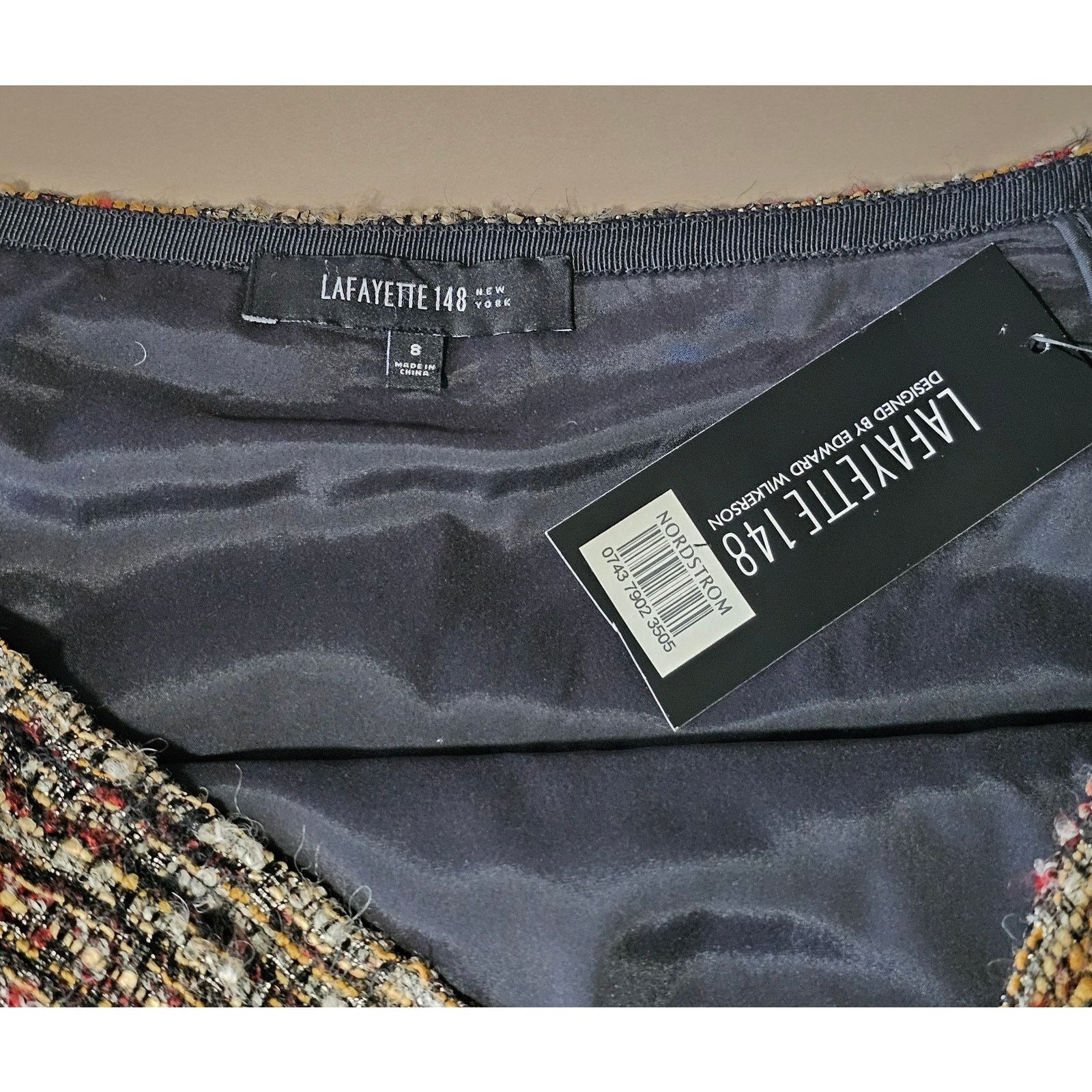 Lafayette 148 EUC LAFAYETTE 148 Tweed Pencil Skirt w/Knit Side Panels 8 Size 30" / US 8 / IT 44 - 7 Thumbnail