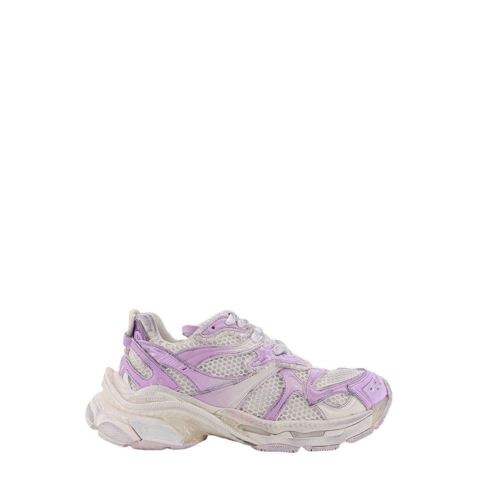 BALENCIAGA Runner 2.0 Women's White/Pink Sneakers New And Au