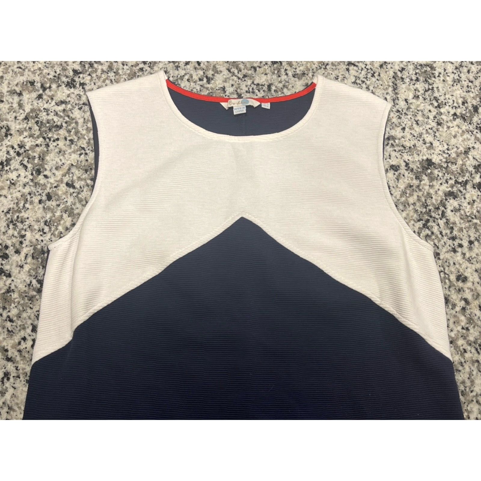 Boden Womens Dress Color Block Sleeveless Ponte Knit Knee Length Shift 12 Multicolor Colorful Womens