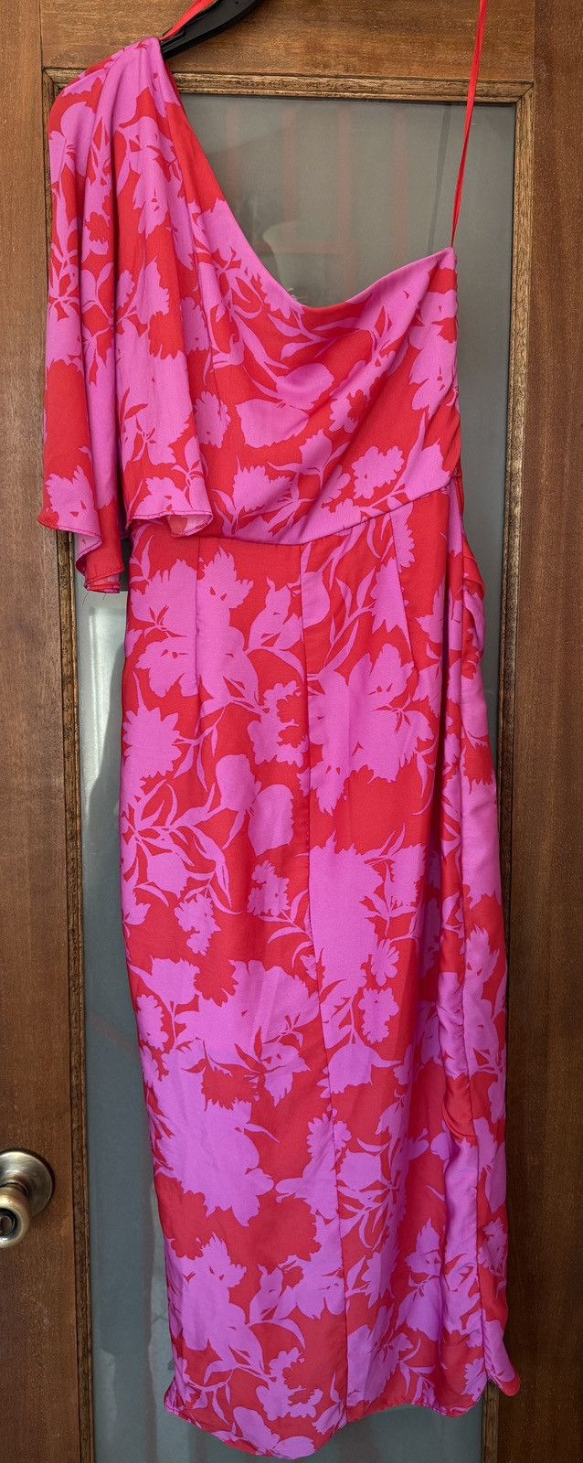 Other DO+BE One Shoulder Floral Ruched Midi Ruffled Sleeve Dress Size S / US 4 / IT 40 - 8 Thumbnail
