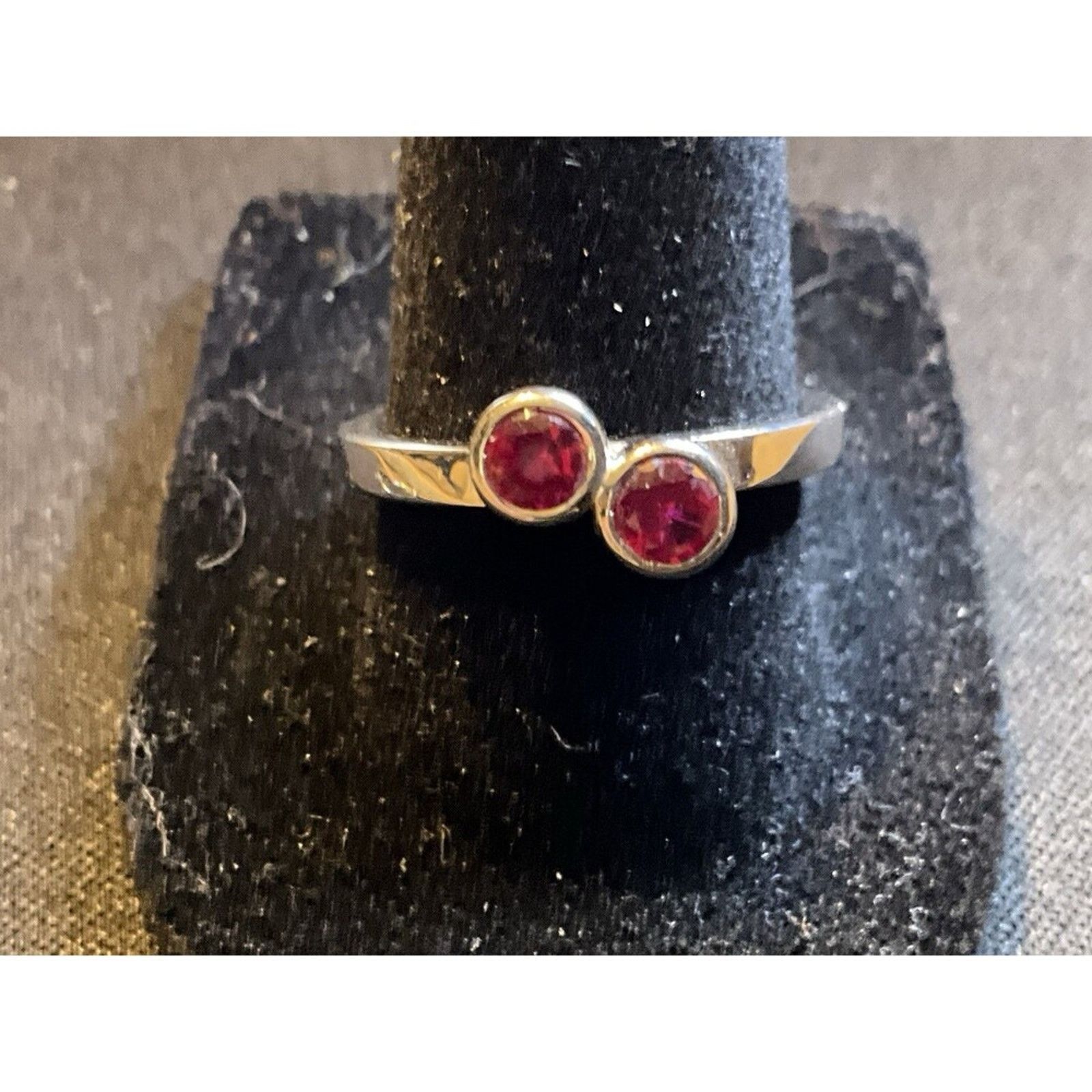 Other 925 Sterling Silver 2 Ring Set Pink Topaz Stones Size 8 Size ONE SIZE - 3 Thumbnail