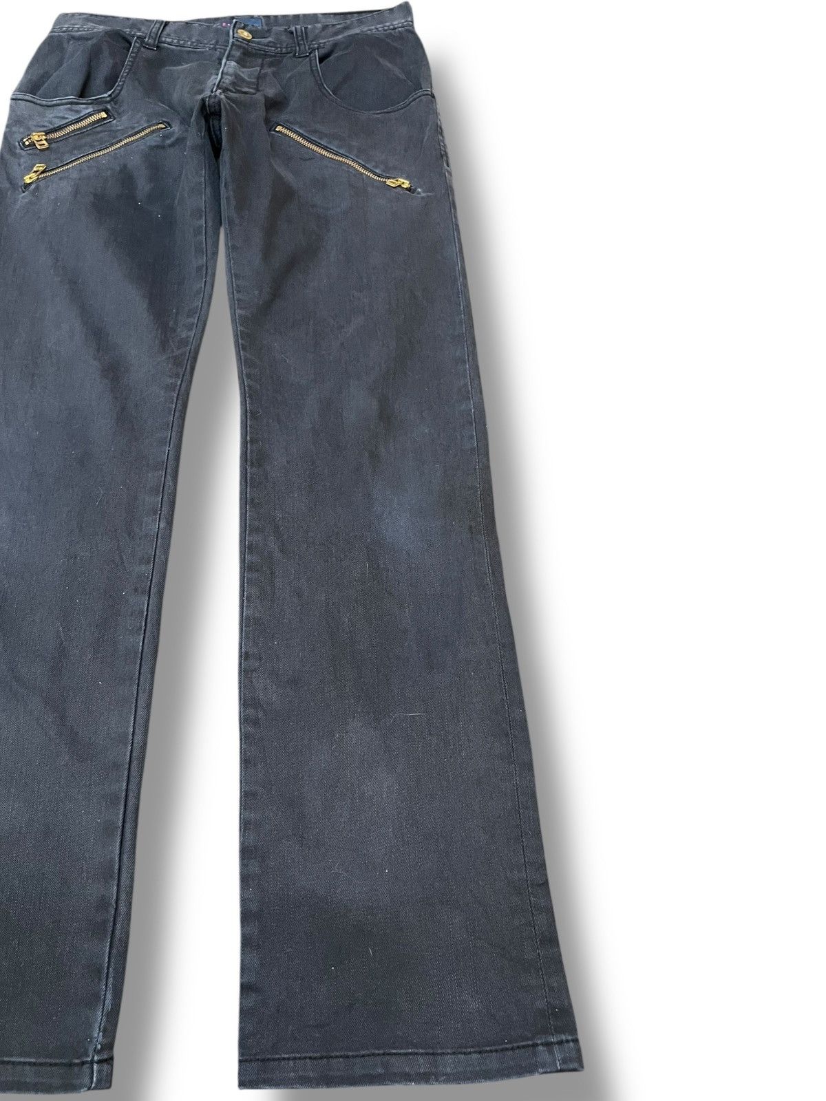 RAGEBLUE × Vintage Vintage Rageblue Dark Black Zipper Detail Punk Denim Size US 30 / EU 46 - 4 Thumbnail
