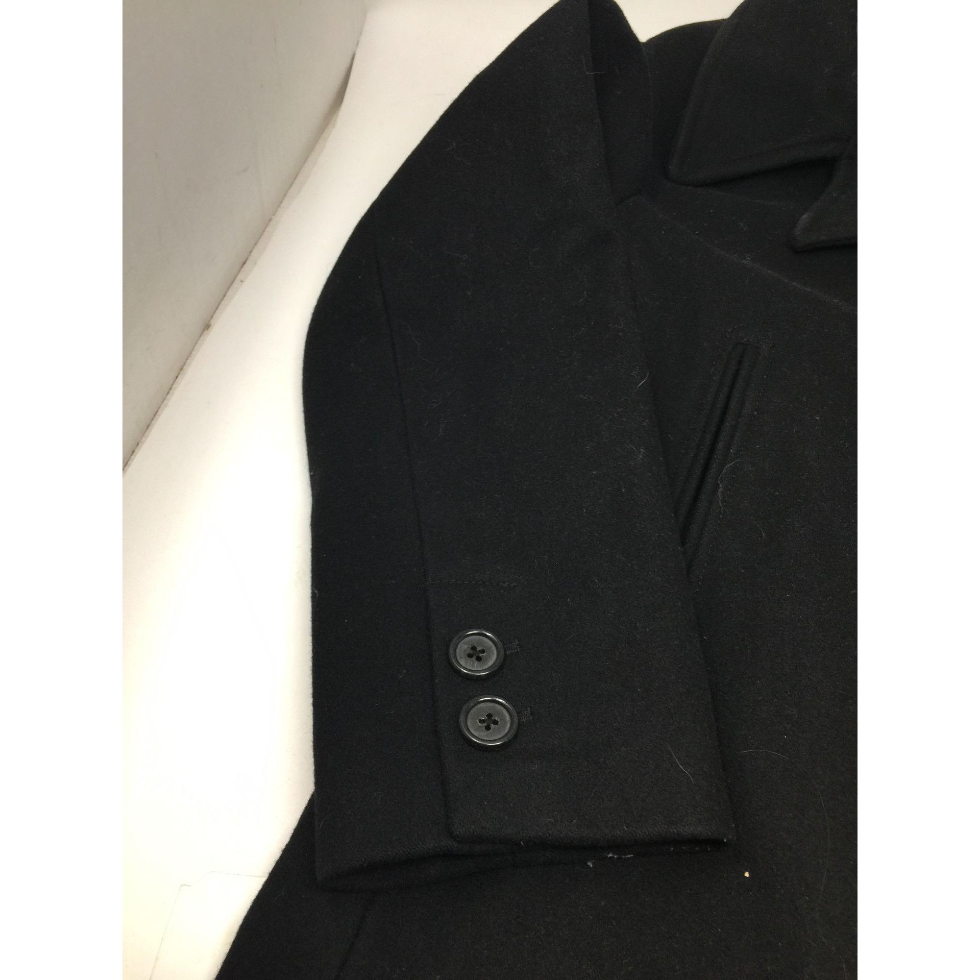 J.Crew J CREW BLACK BUTTON DOWN PEA COAT WOMENS SIZE MEDIUM Size M / US 6-8 / IT 42-44 - 6 Thumbnail