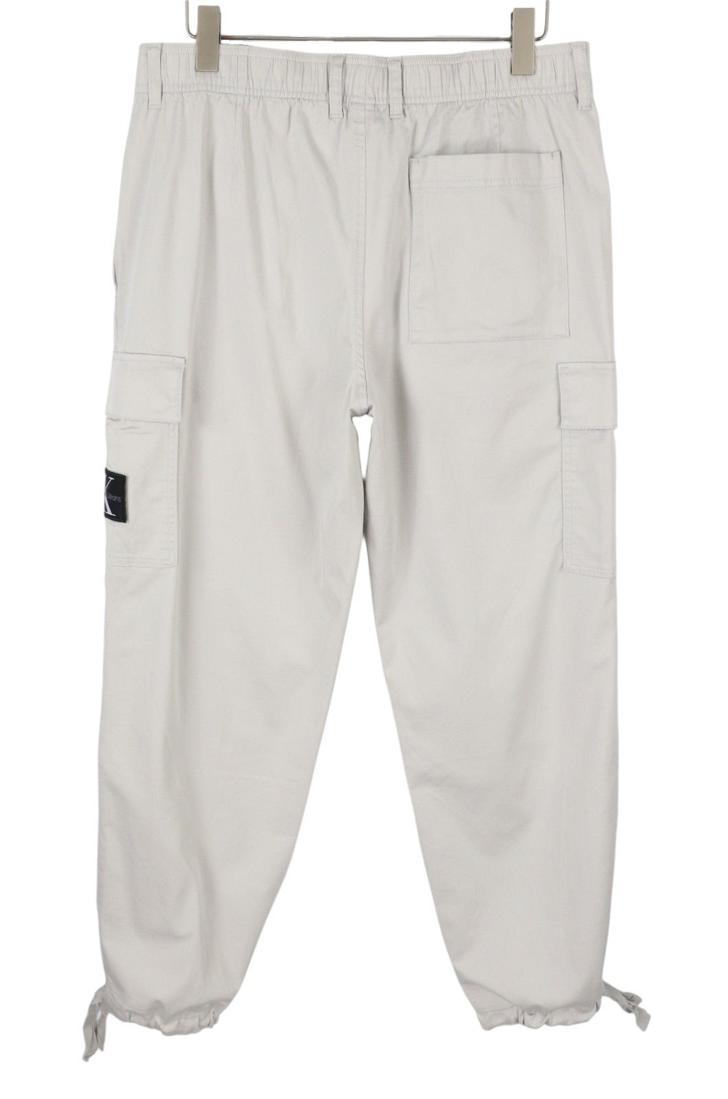 Calvin Klein STRAIGHT CARGO L Light Grey Elastic Waist Trousers 87454 Size US 34 / EU 50 - 2 Thumbnail