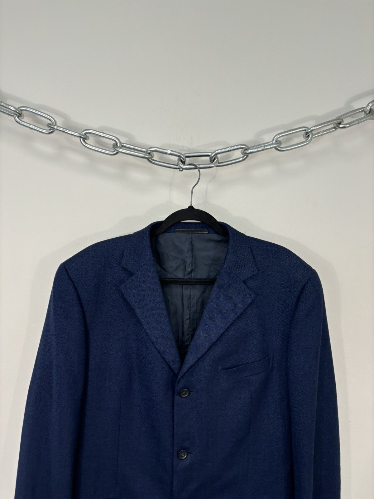 Ermenegildo Zegna Ermenegildo Zegna Soft Blue 3-Buttons Wool Blazer Jacket Size 44R - 4 Thumbnail