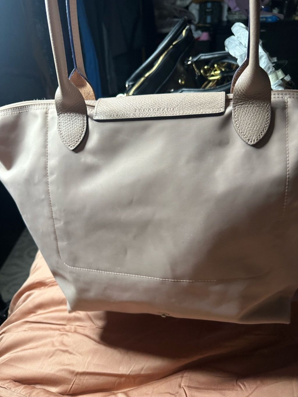 Longchamp LONGCHAMP Le Pliage Club Canvas Bag, Tote Bag Nude Size ONE SIZE - 12 Thumbnail