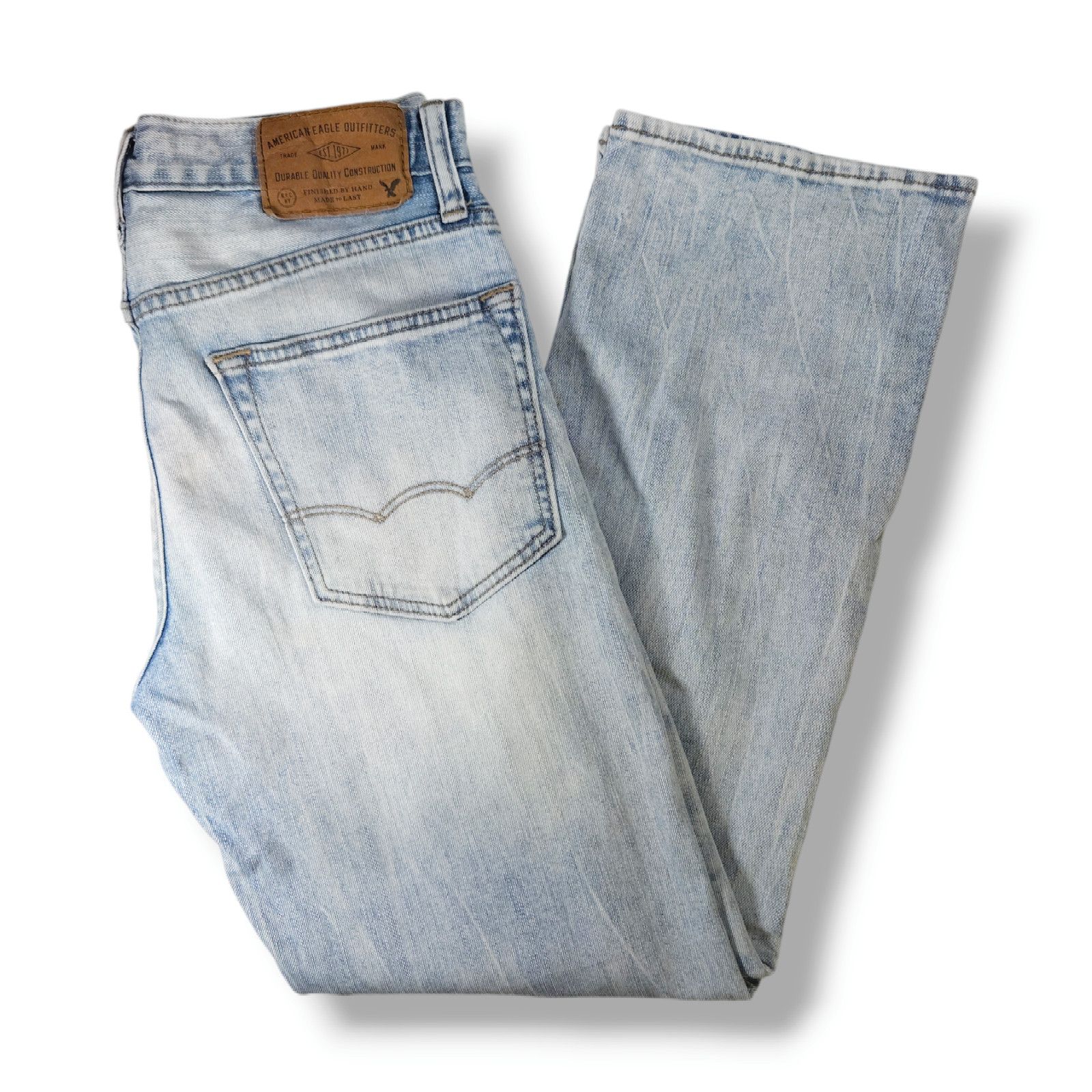 American Eagle Outfitters American Eagle Relaxed Straight Core Flex Denim Jeans 28x29 Size US 28 / EU 44 - 2 Thumbnail