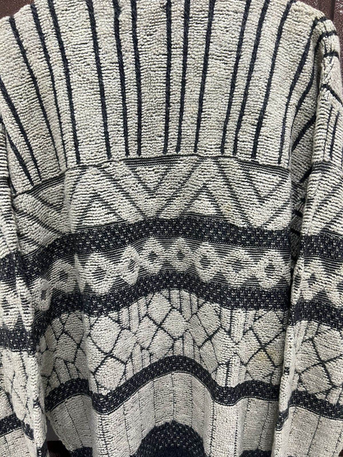 Japanese Brand BEL BELLO FARSH Vintage 80s Geometric Cozy Jumper Knitwear Size US L / EU 52-54 / 3 - 6 Thumbnail