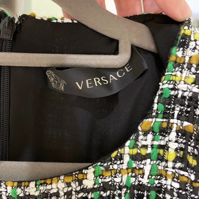 Versace Versace Colorful tweed dress Size L / US 10 / IT 46 - 3 Thumbnail