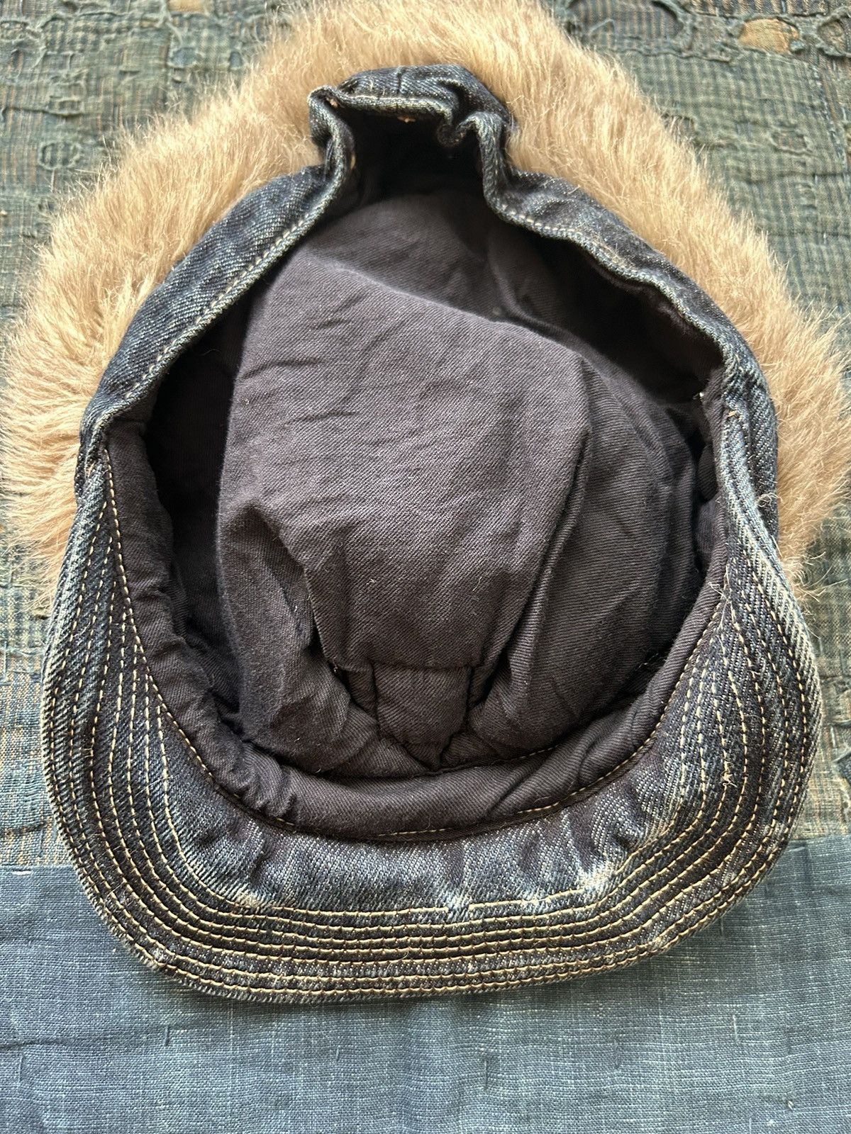 Kapital × Kapital Kountry kapital fur denim cap Size ONE SIZE - 6 Thumbnail