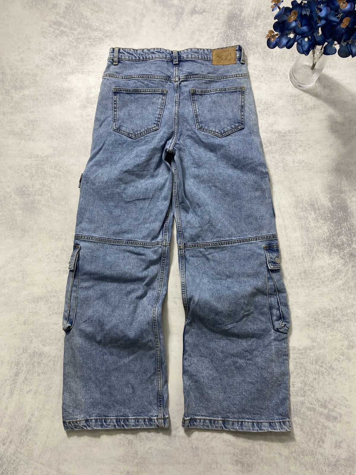 Japanese Brand × Vintage Alcott Jeans Japan style distressed multi pocket Baggy pants Size US 30 / EU 46 - 2 Thumbnail