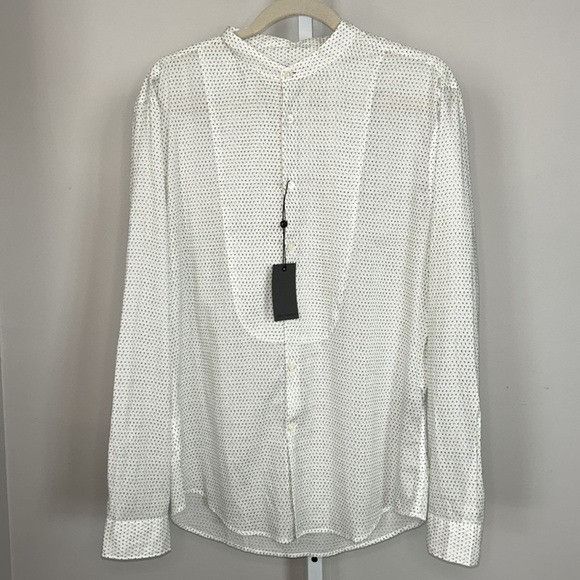 John Varvatos NWT John Varvatos Capri Blue Print Button Down Shirt Size Me Size US M / EU 48-50 / 2 - 2 Thumbnail