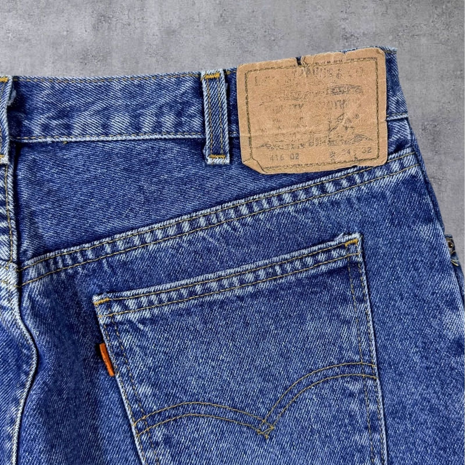 Levi's Vintage Levi's 416 Orange Tab Regular Tapered Fit Denim Jeans 34 x 32 Blue Denim Jeans Mens Size US 34 / EU 50 - 6 Thumbnail