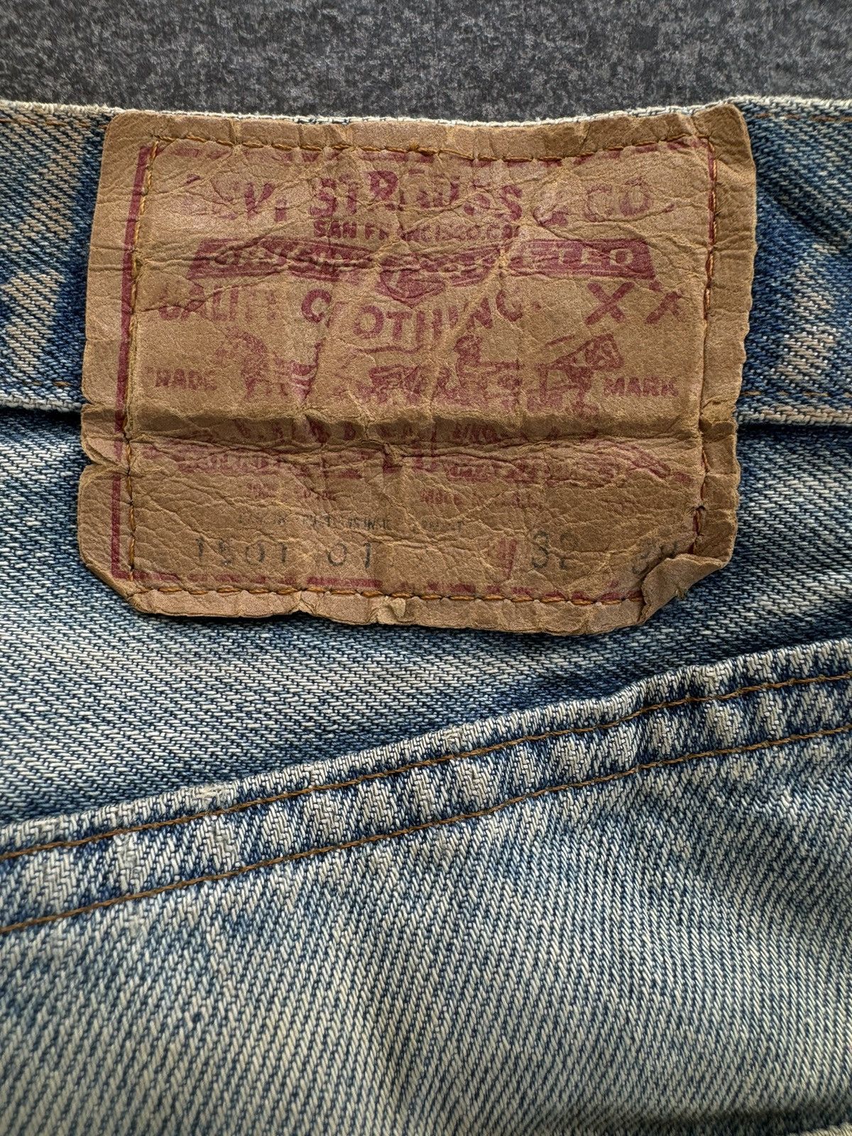 Levi's Vintage 80s Levi's 501 Selvedge Distressed Jeans Kurt Cobain Size US 31 - 15 Thumbnail