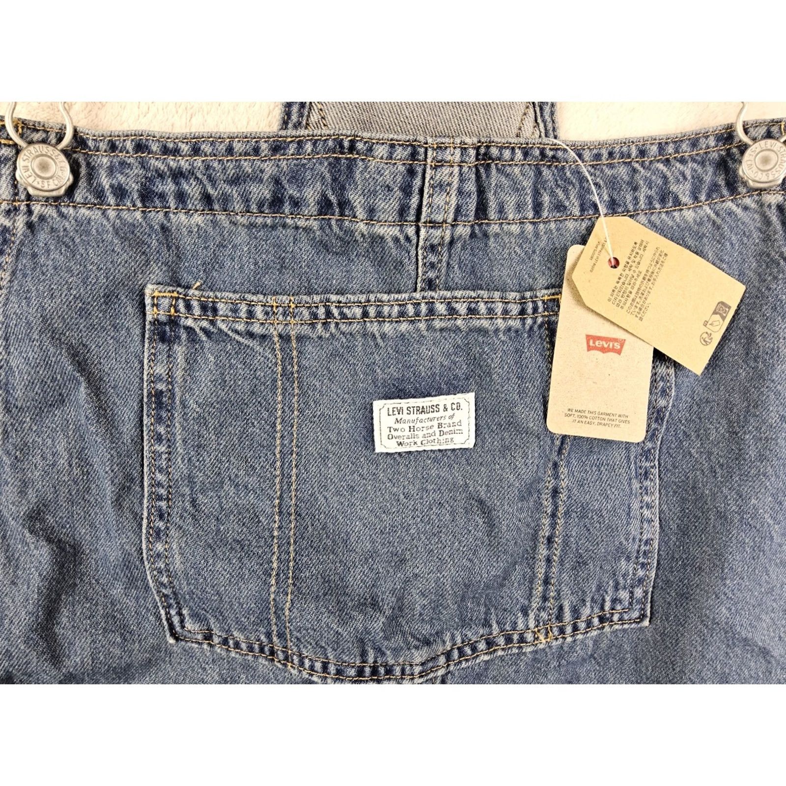 Levi's VINTAGE Levi's Strauss Shortalls Women's Cotton Denim Size L Blue Size 36" / US 14 / IT 50 - 2 Thumbnail