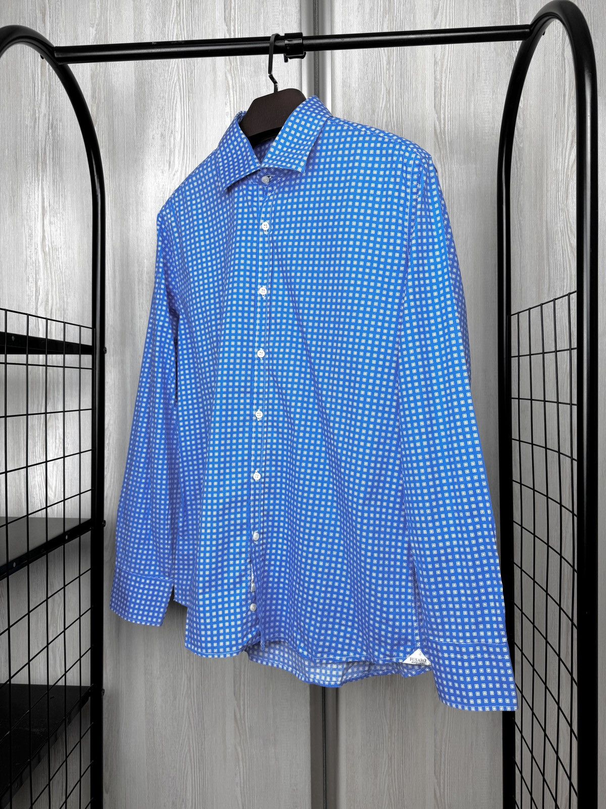 Other Antonio Fusaro Napoli Dal 1893 blue cotton patterned shirt Size US XL / EU 56 / 4 - 5 Thumbnail
