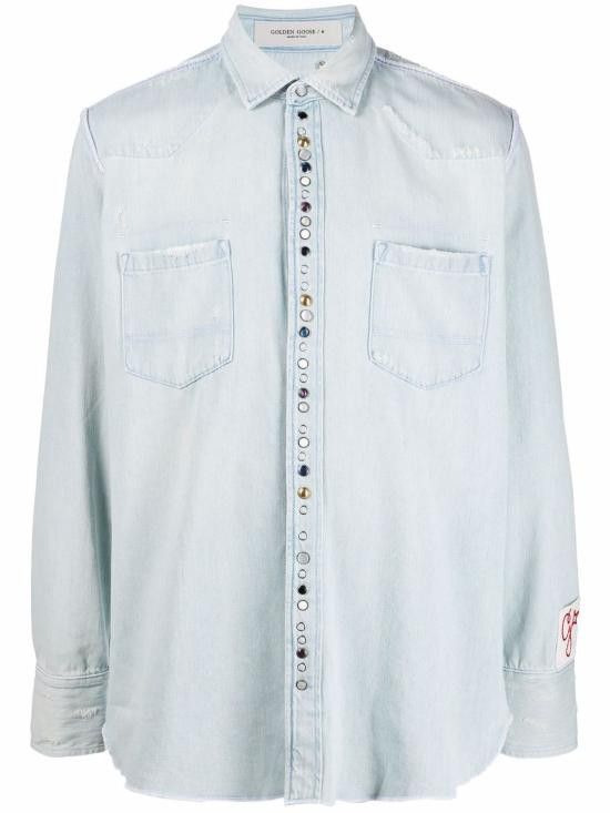 Golden Goose GOLDEN GOOSE Men Long Tops GMP00487 P00063650100 Blue Size US M / EU 48-50 / 2 - 1 Thumbnail