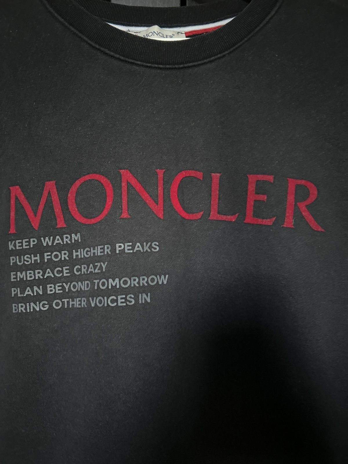 Moncler Moncler “Keep warm” black crewneck Size US XL / EU 56 / 4 - 3 Thumbnail