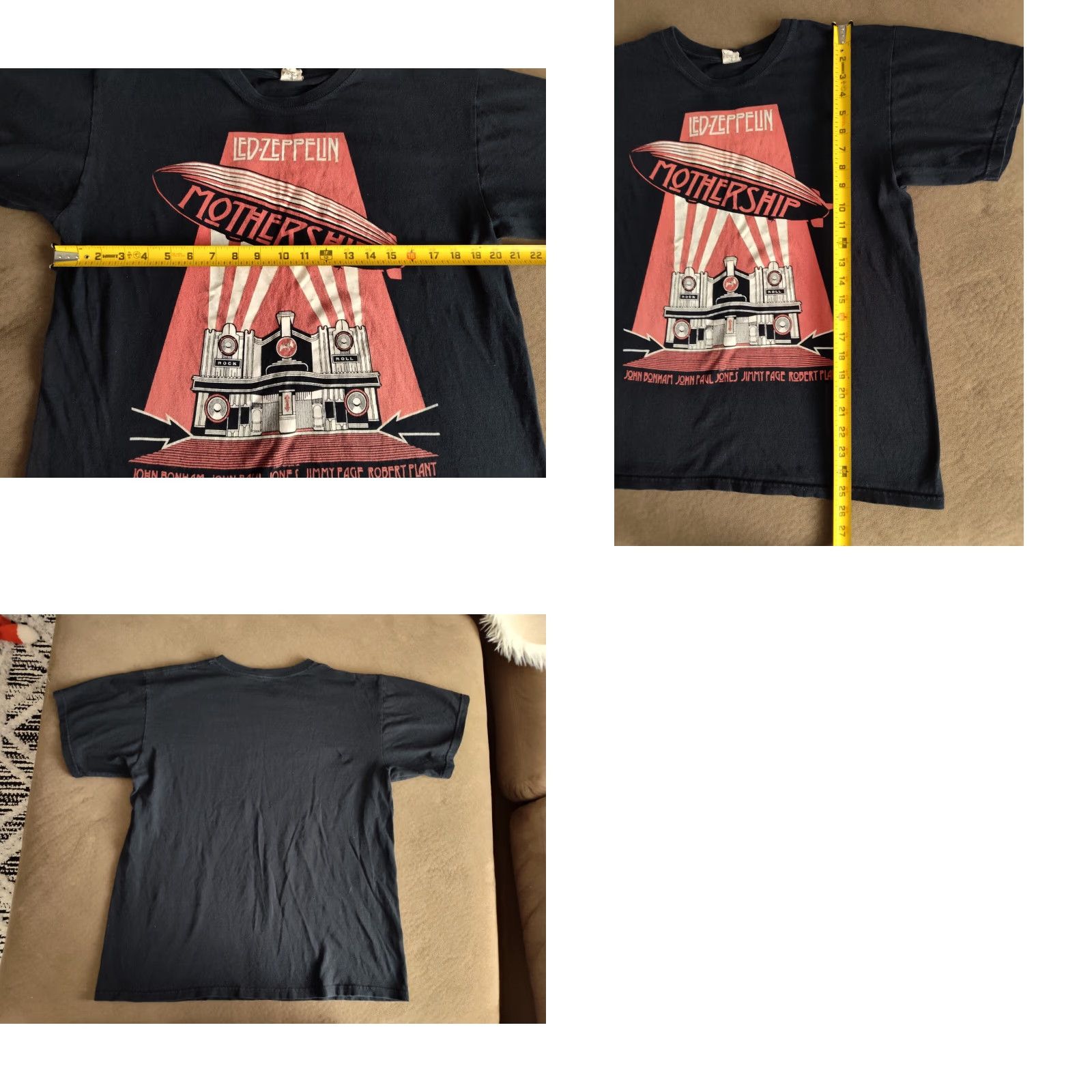Anvil VINTAGE Anvil Mythgem Led Zeppelin Mothership T Shirt SHIRT Adult Large Black Graphic Tee 2011 Mens Size US L / EU 52-54 / 3 - 8 Thumbnail