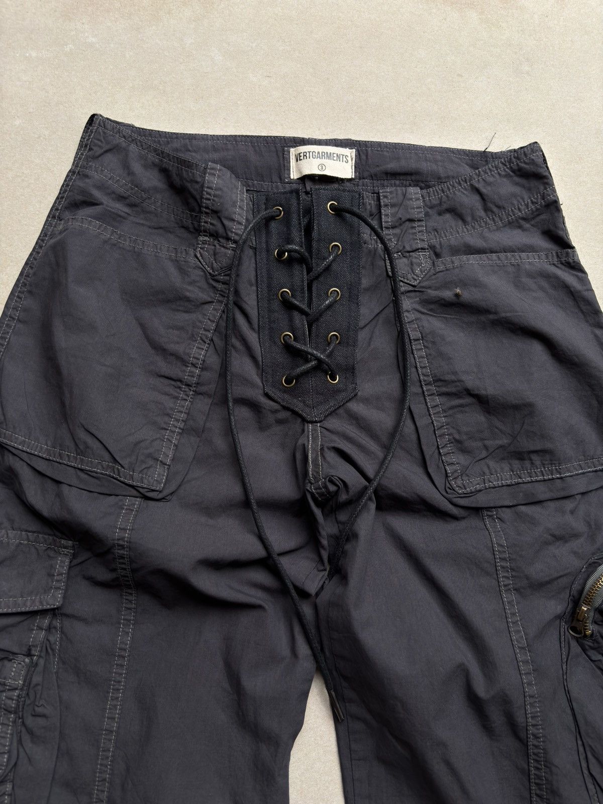 Japanese Brand VERTGARMENTS lace up cargo pants Size US 28 / EU 44 - 3 Thumbnail