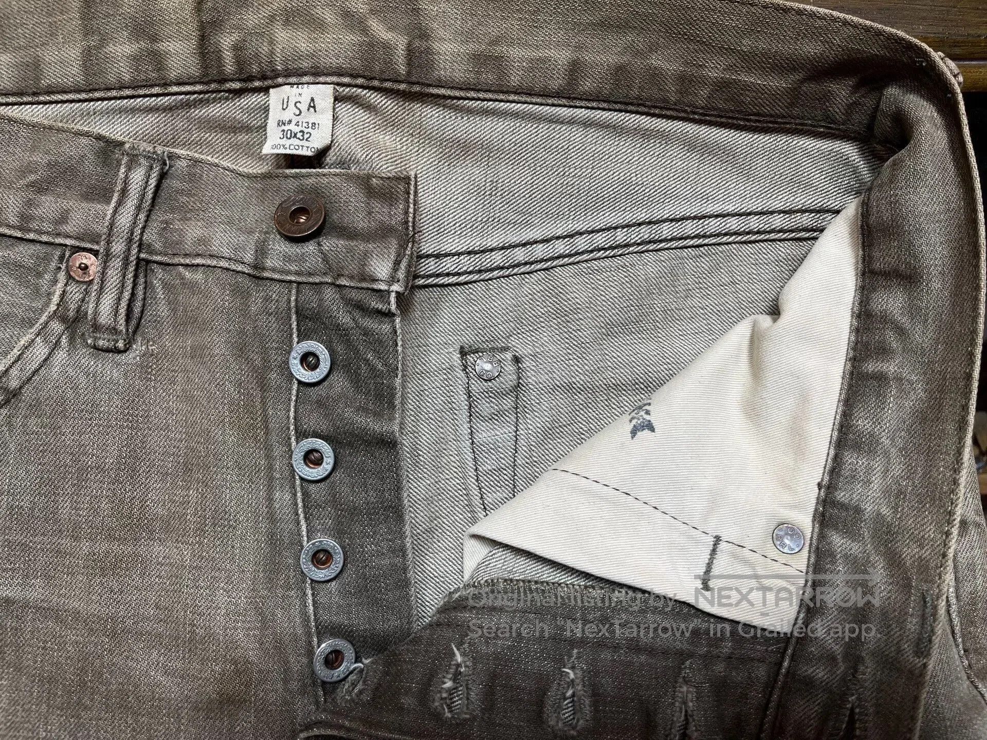 RRL Ralph Lauren vintage rrl distressed denim pants by ralph lauren. Size US 30 / EU 46 - 3 Thumbnail