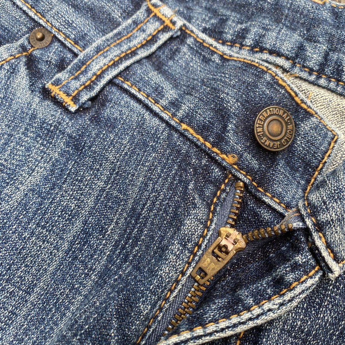 If Six Was Nine Flared Cargo Denim Brappers Boot Cut Jeans Low Rise Size US 28 / EU 44 - 7 Thumbnail