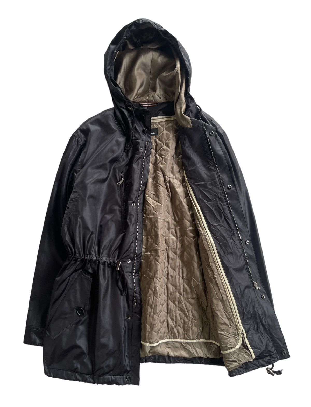 Paul Smith Paul Smith Solid Black Lined Hoodie Parkas Size US L / EU 52-54 / 3 - 8 Thumbnail