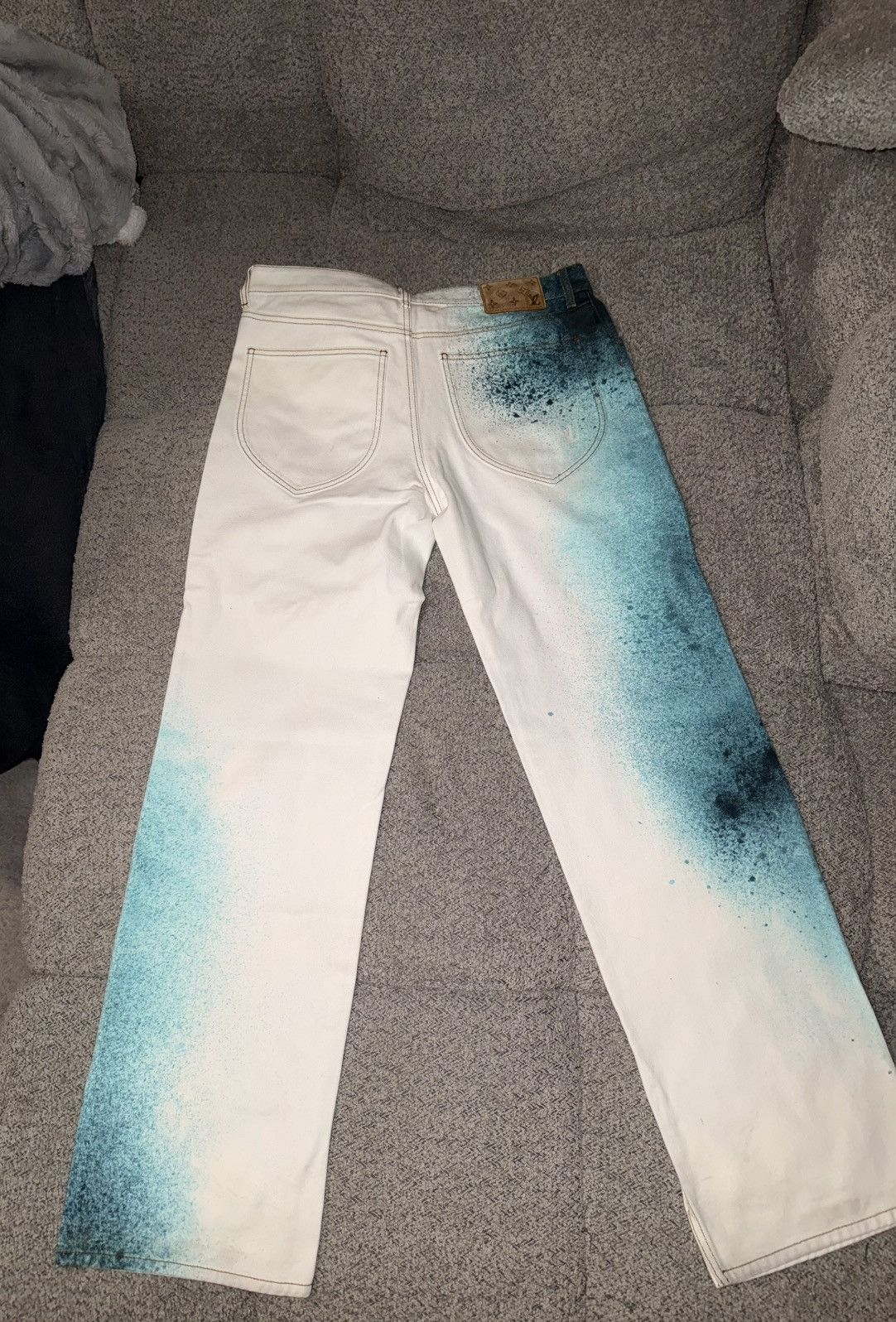 Louis Vuitton Louis Vuitton - white and blue denim Size US 32 / EU 48 - 3 Thumbnail
