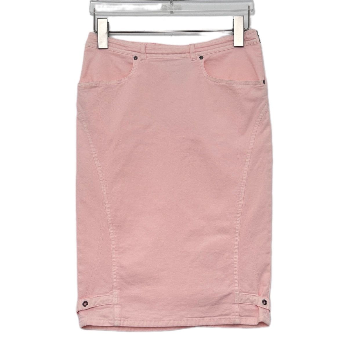 Versace Versace Pink Buckle Design Midi Skirt K26WX Size 26" / US 2 / IT 38 - 1 Thumbnail