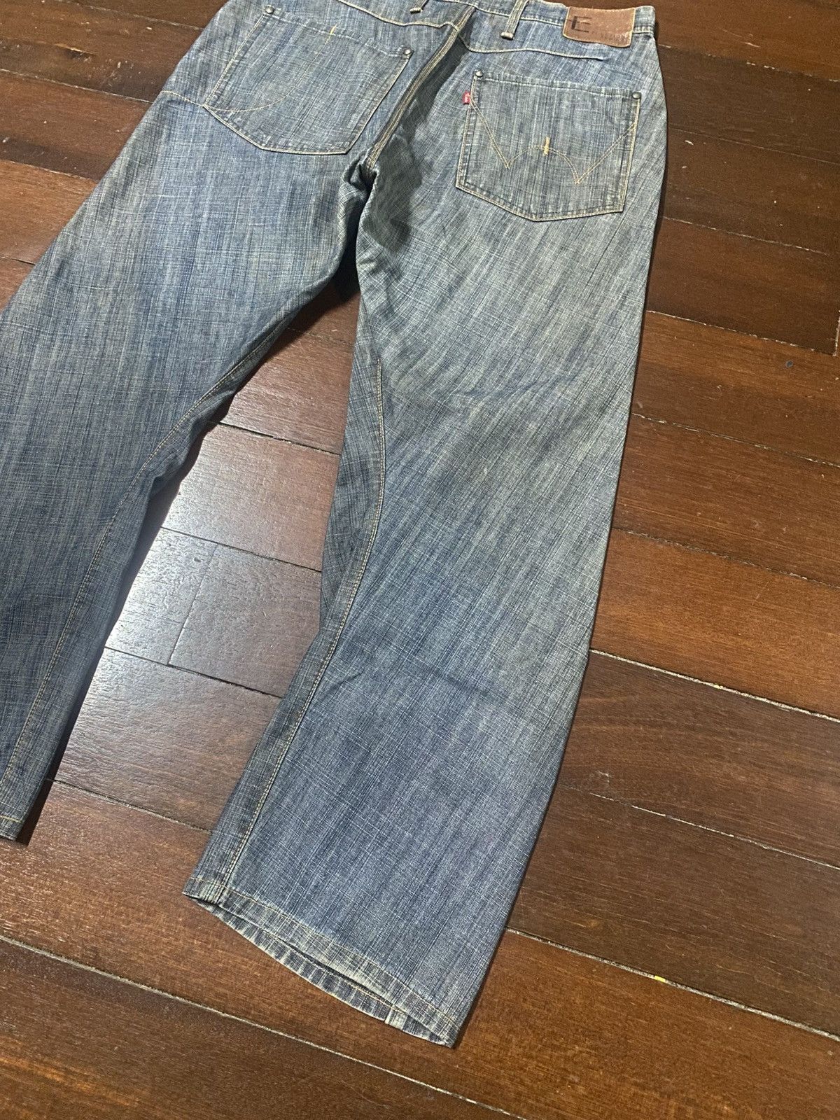 Edwin Vtg Wide Leg Jeans Edwin E Function Loose Denim Jnco Y2k Size US 35 - 15 Thumbnail