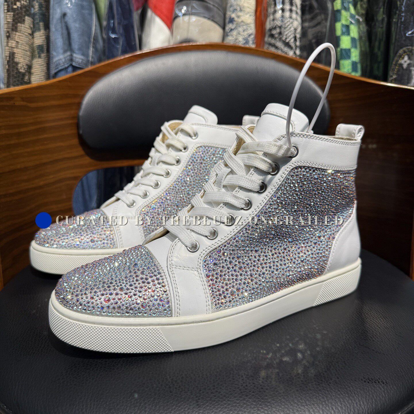 Christian Louboutin Christian Louboutin High-Top Red Sole Sneakers Size US 7 / IT 37 - 1 Thumbnail