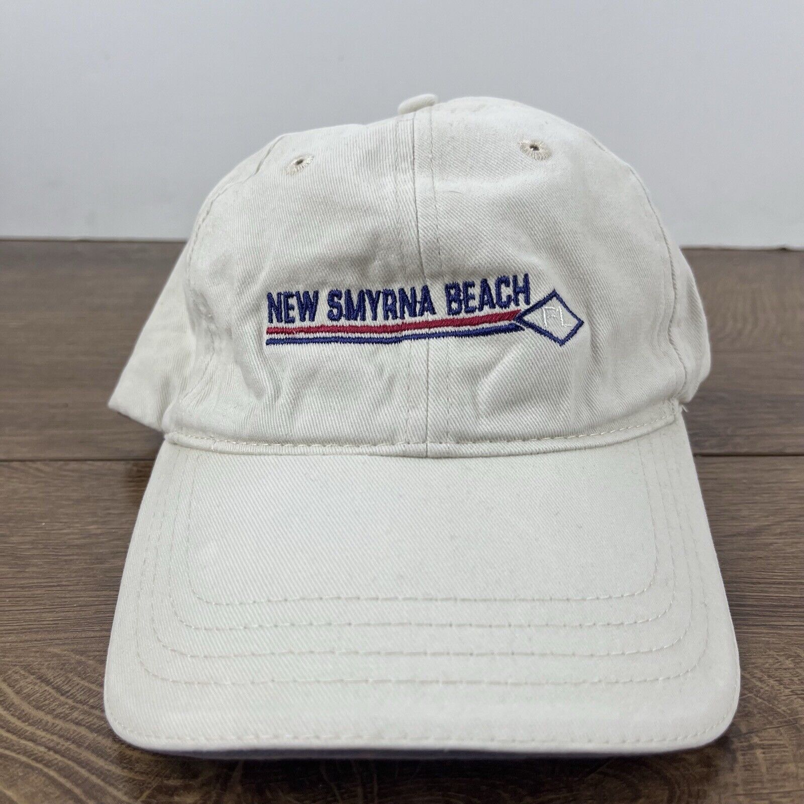 Other New Smyrna Beach Florida Hat White Cap Hat Adjustable Hat Wh Size ONE SIZE - 4 Thumbnail