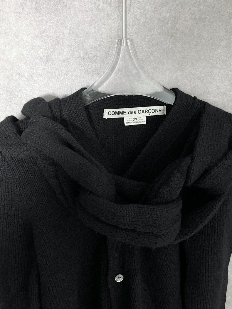 Comme Des Garcons Chain-and-loop scarf, one-piece knit jac