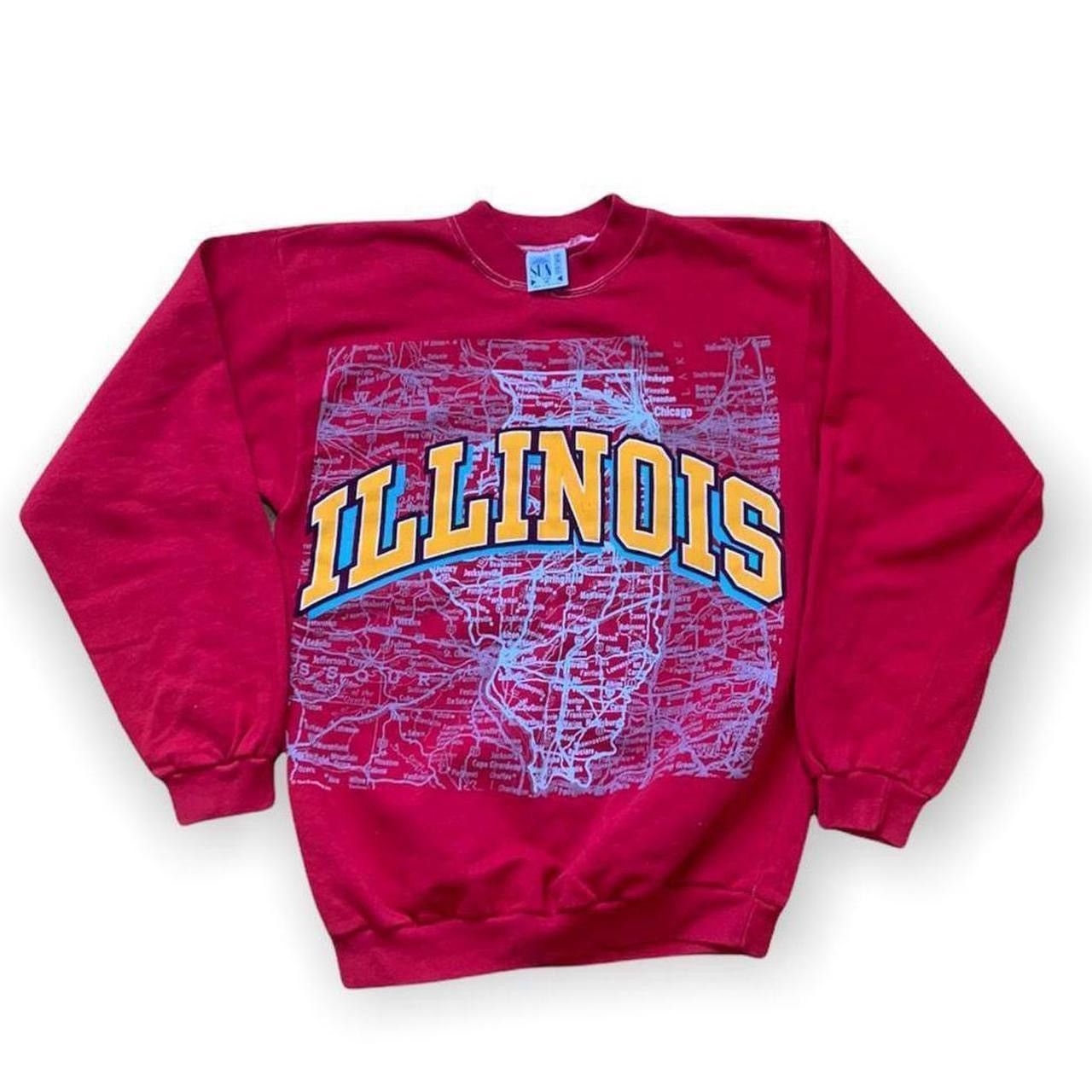 Vintage Vintage 90s Illinois graphic sweatshirt Size US M / EU 48-50 / 2 - 1 Thumbnail