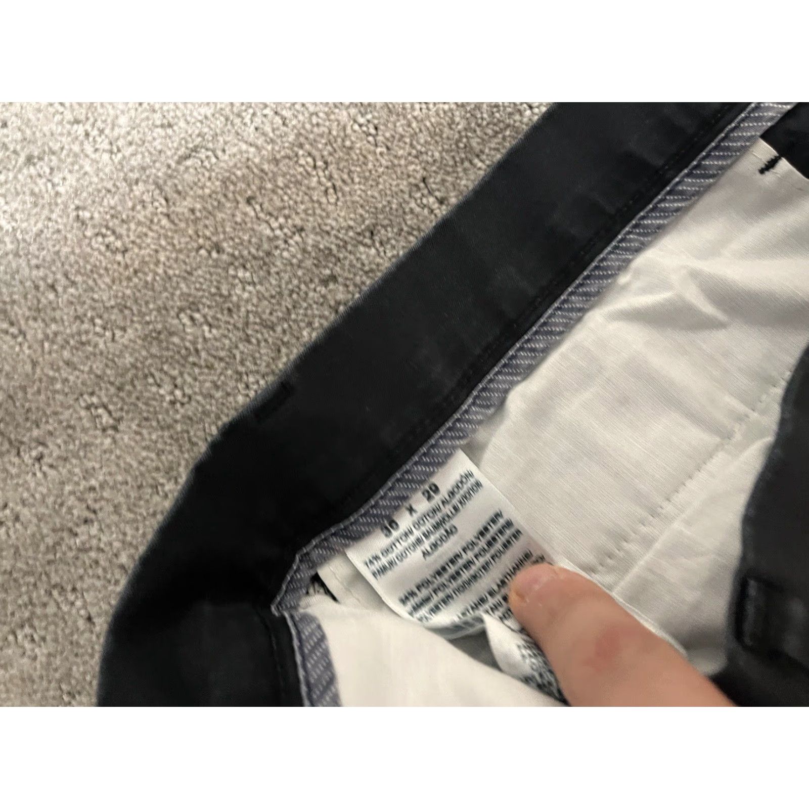 Dockers Dockers Flat Front Straight Fit Mens Pants 36x29 Black Chino Size US 36 / EU 52 - 6 Thumbnail