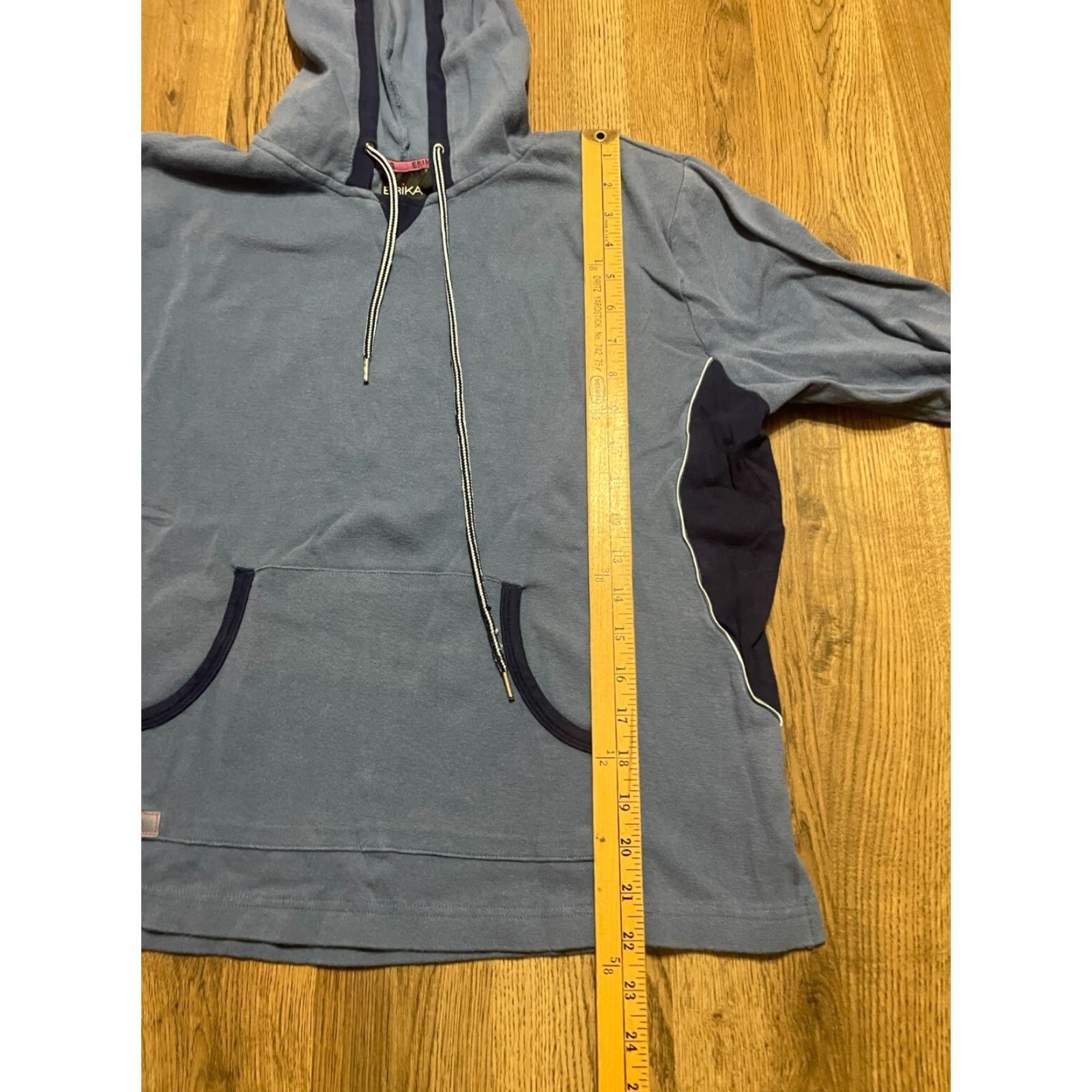 Vintage ERIKA Hoodie Women XL Blue Pullover Long Sleeve Drawstring Hoodie Pullover Casual Modern Vintage: No (but must use original words only; avoid adding) Size XL / US 12-14 / IT 48-50 - 6 Thumbnail