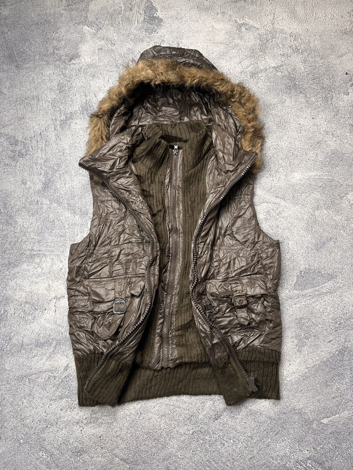If Six Was Nine Faux Fur Puffer Vest Crazy About Anything Size US M / EU 48-50 / 2 - 1 Thumbnail